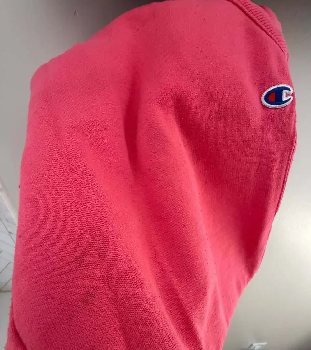 Champion GF536 Hot Pink Script Logo Hoodie Sweatsuit Women's Size Large